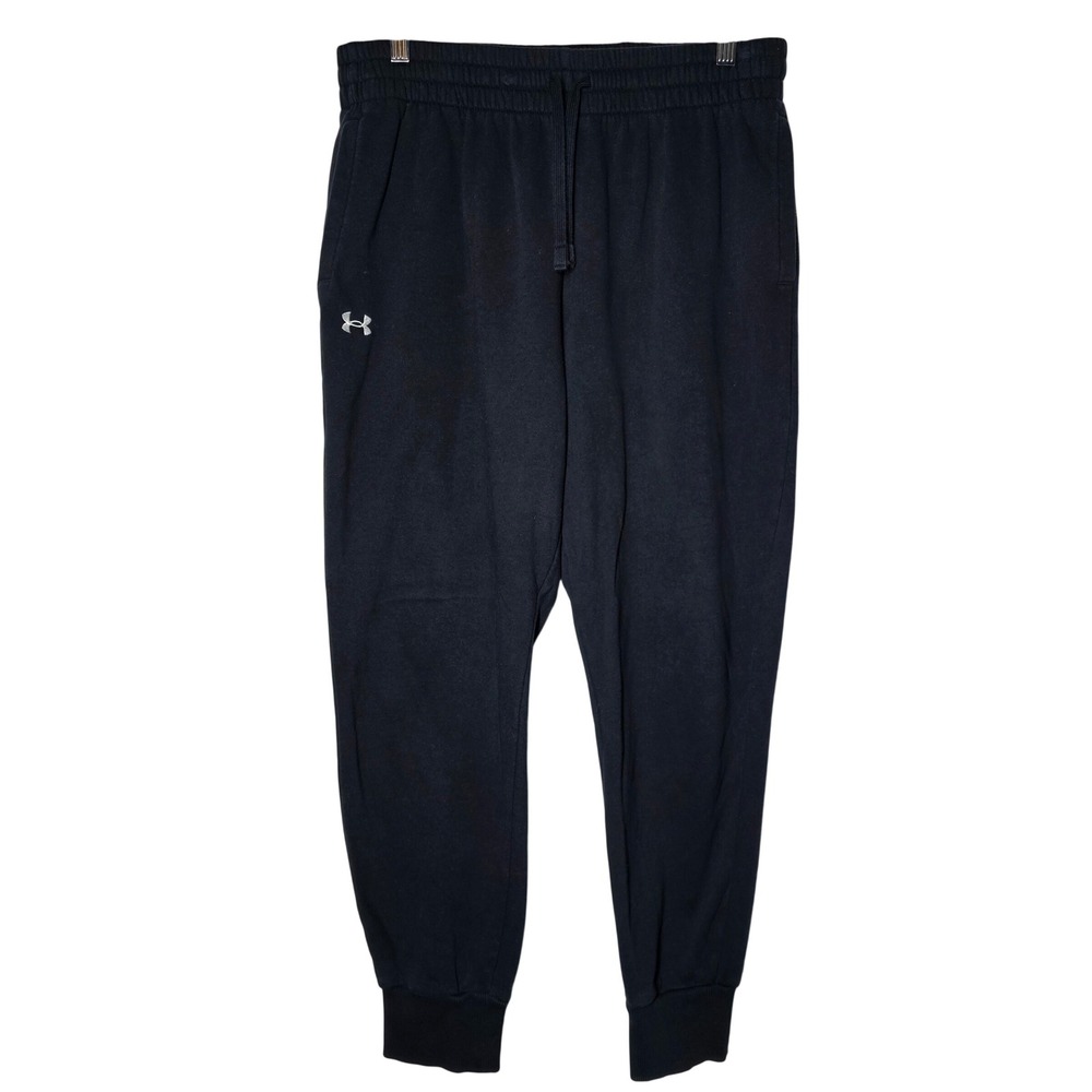 Under Armour Rival Fleece Joggers Black Sweatpants 1379486 Women's Large